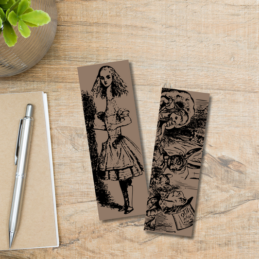 Alice in Wonderland bookmarks- set of 4