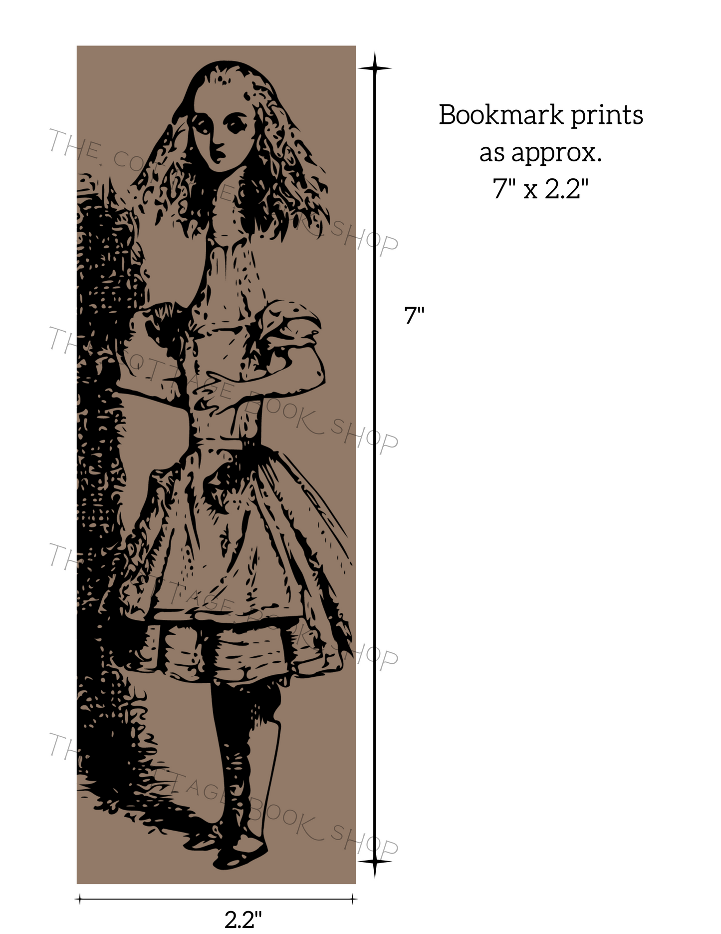 Alice in Wonderland bookmarks- set of 4