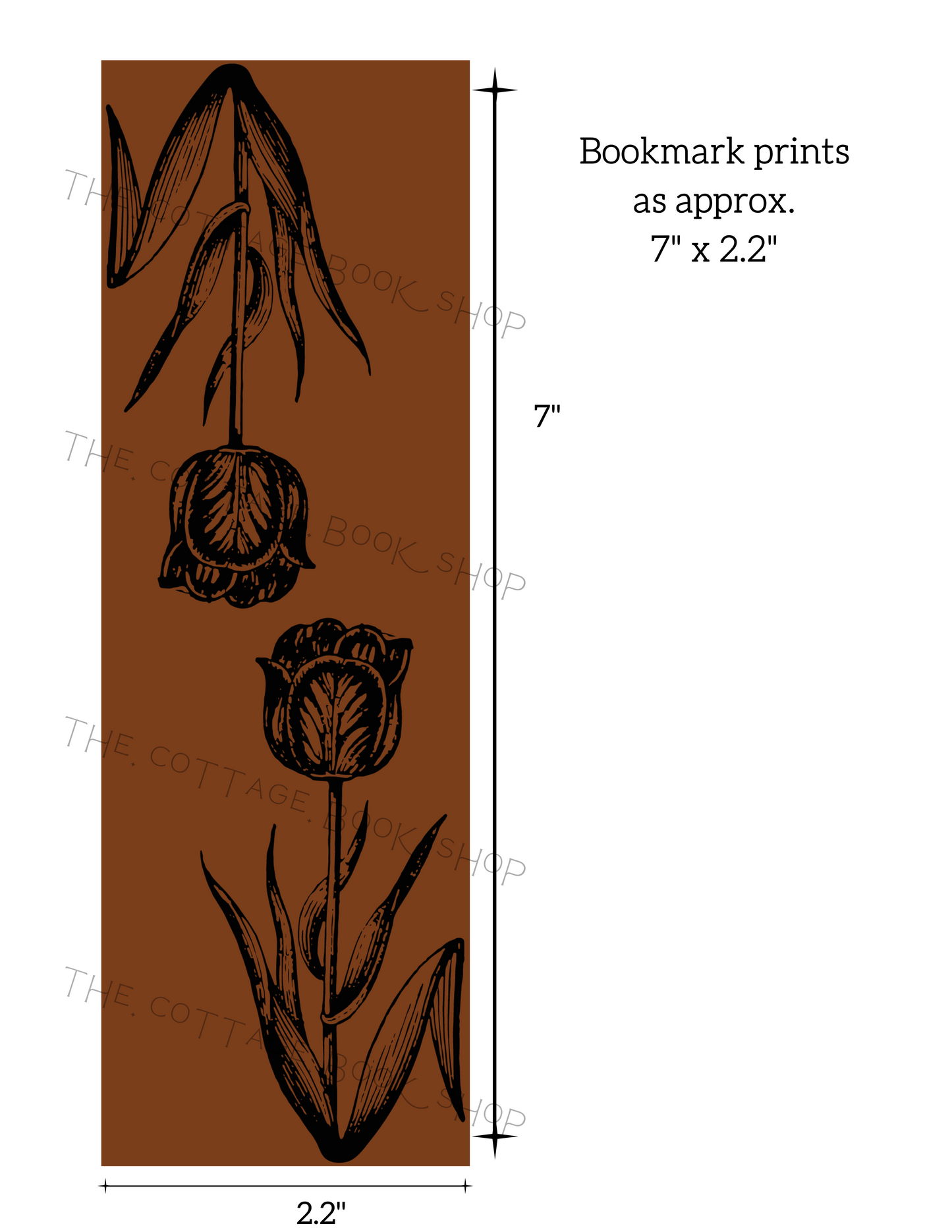 Vintage Floral Bookmarks- set of 8